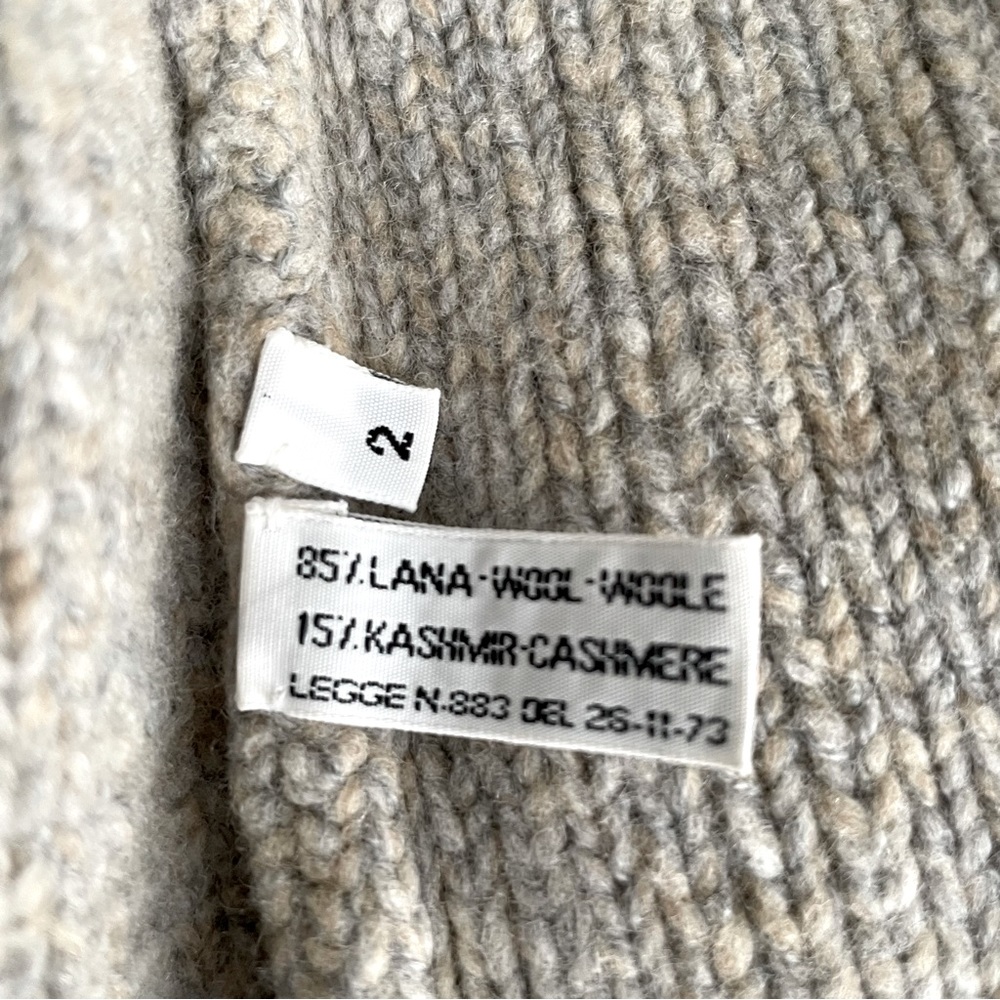 Matta Gray Wool Cashmere Cardigan Sweater Size Small - Picture 9 of 9